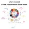 3 PACK - Incraftables Natural Stone Beads 12 Colors 240pcs Set for DIY Jewelry, Necklace & Bracelet Making. Assorted Real Crystal Chakra Bead Kit with Spacer Beads, Elastic String & Organizer for Adults & Kids